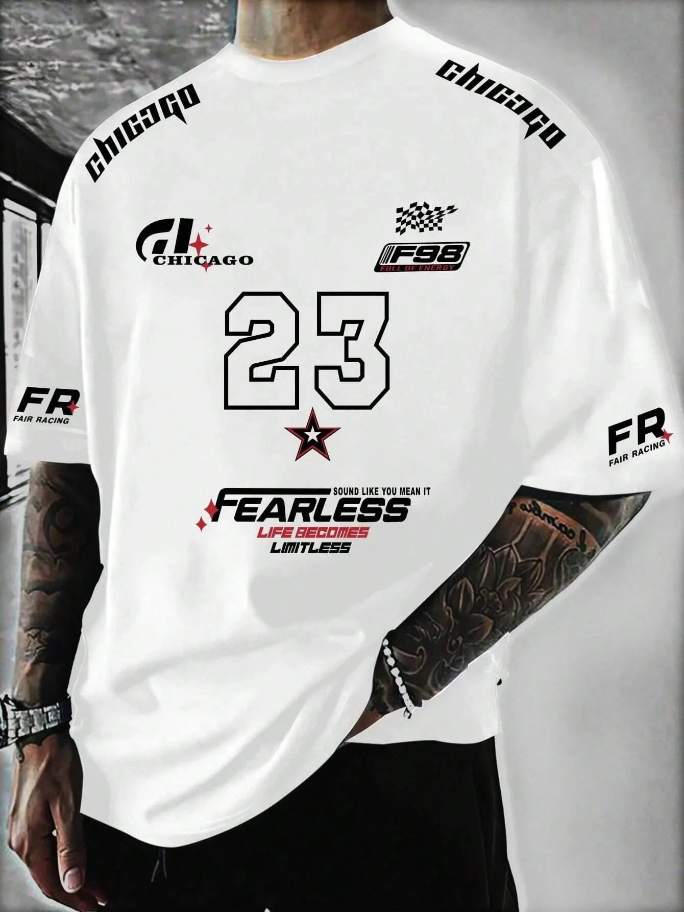Casual pattern T-shirt short sleeved sports T-shirt