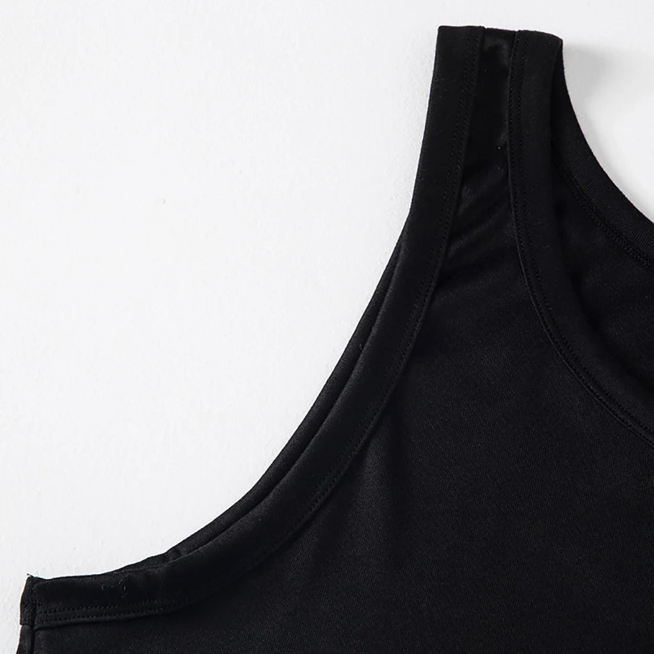 1/3 Piece Men's Four Seasons Black And White Classic Color Basic Tank Top