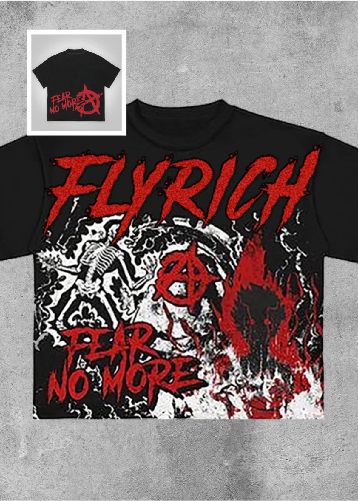 Fly Rich Graphic T-shirt Y2K