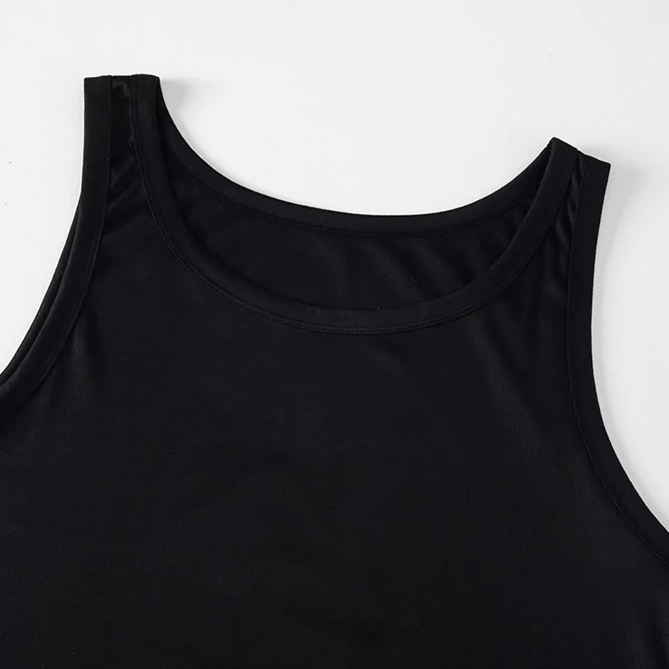 1/3 Piece Men's Four Seasons Black And White Classic Color Basic Tank Top