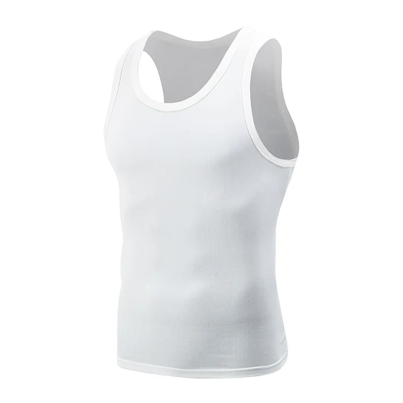 1/3 Piece Men's Four Seasons Black And White Classic Color Basic Tank Top